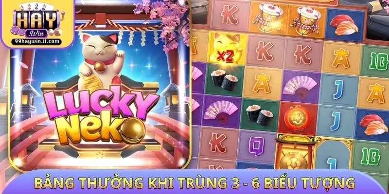 Game công bố bảng thưởng khi trùng 3 đến 6 biểu tượng